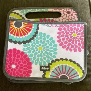 Thirty-one  Multicolor Floral Carryall tote with 2 compartments 10.5x 10x8